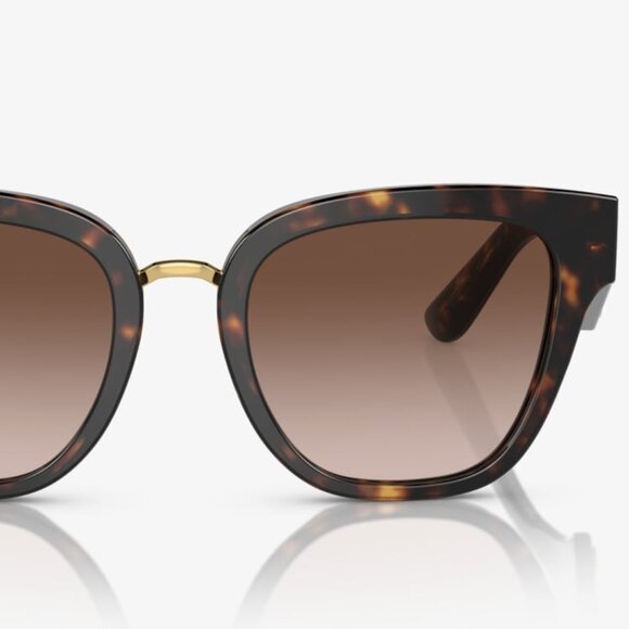 NEW DOLCE & GABBANA DG4437 Sunglasses - Havana Frame, Gradient Brown Lenses - Picture 3 of 3